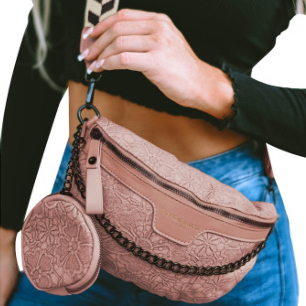 Casual Colorblock Strap Chain Shoulder Bag With Coin Purse